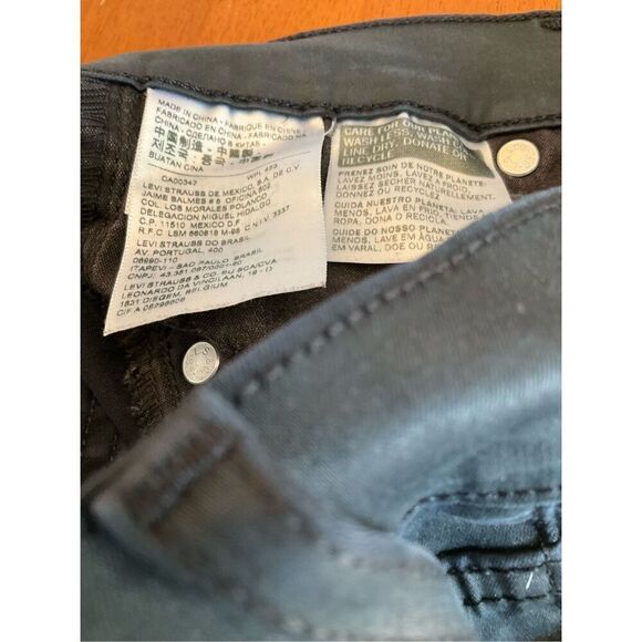 Levis Coated Mile High Super Skinny, Black 5Pocket Jeans, 25 - Picture 11 of 12